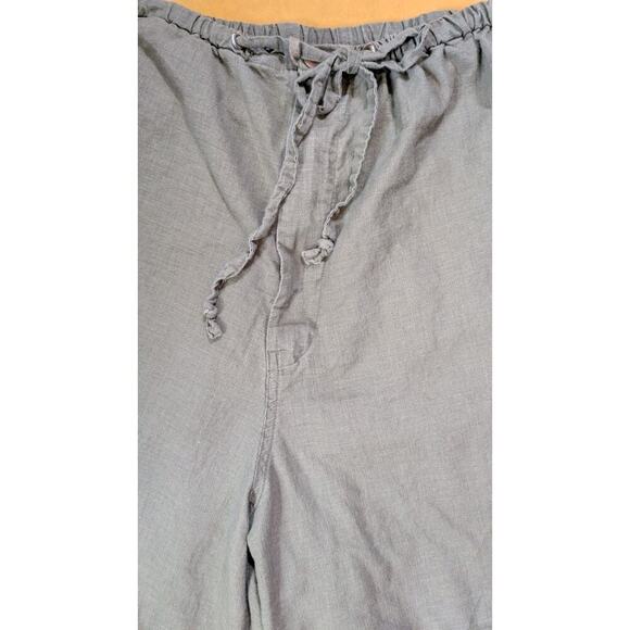 Venezia Jeans Womens Plus Sz 26/28 Green Linen Blend Shorts 6.5" Inseam - Picture 4 of 7